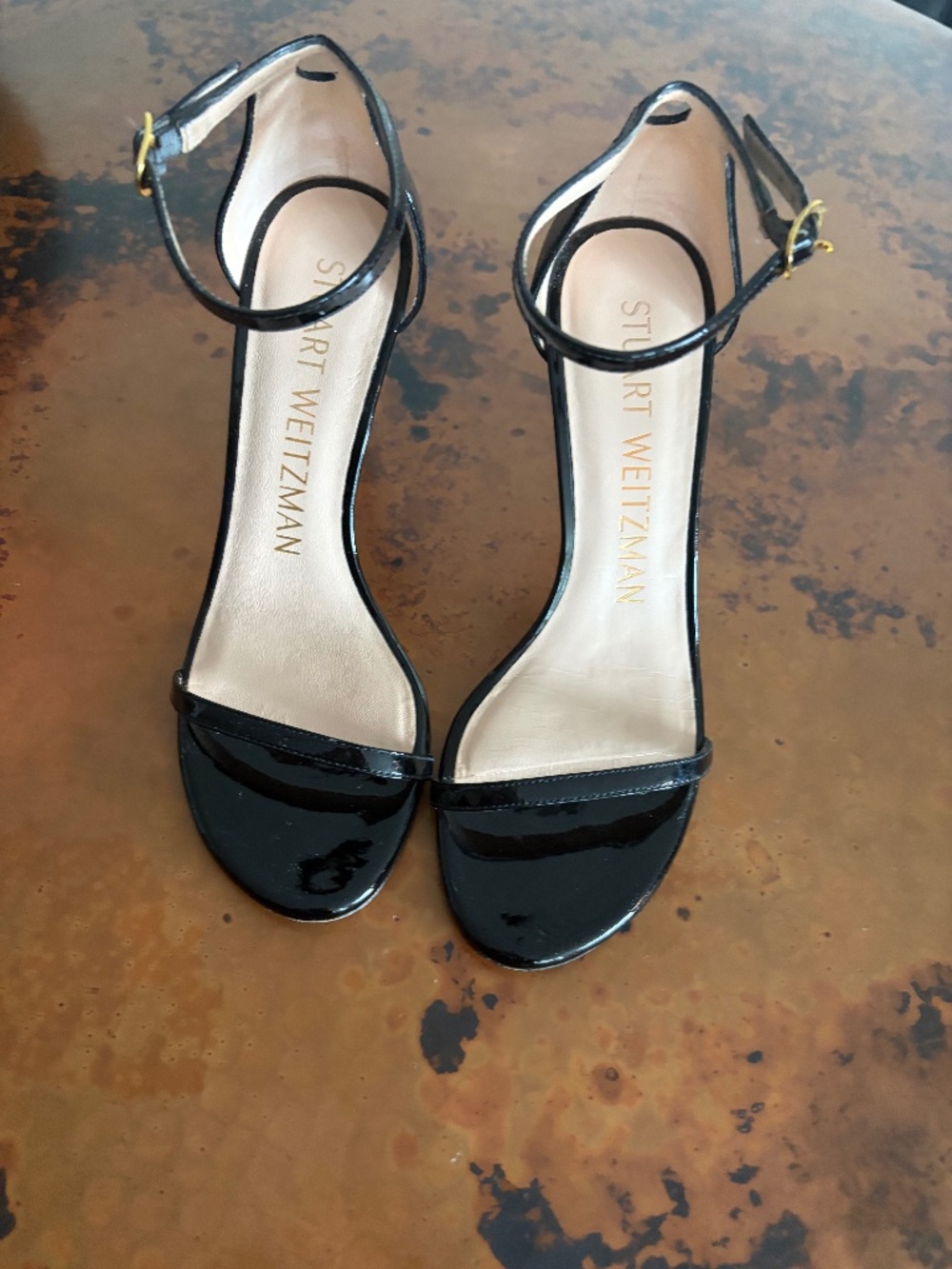 Stuart Weitzman nudist black heels